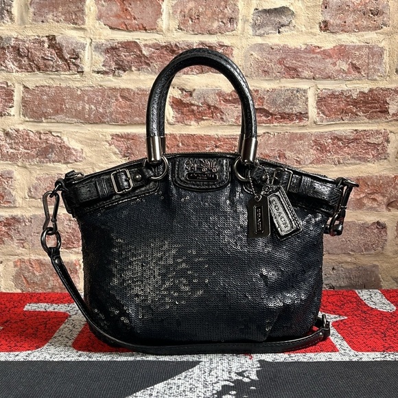 EUC Limited Edition Coach Madison Sophia
Ocelot Crossbody Bag in Black Sequins - Picture 2 of 13